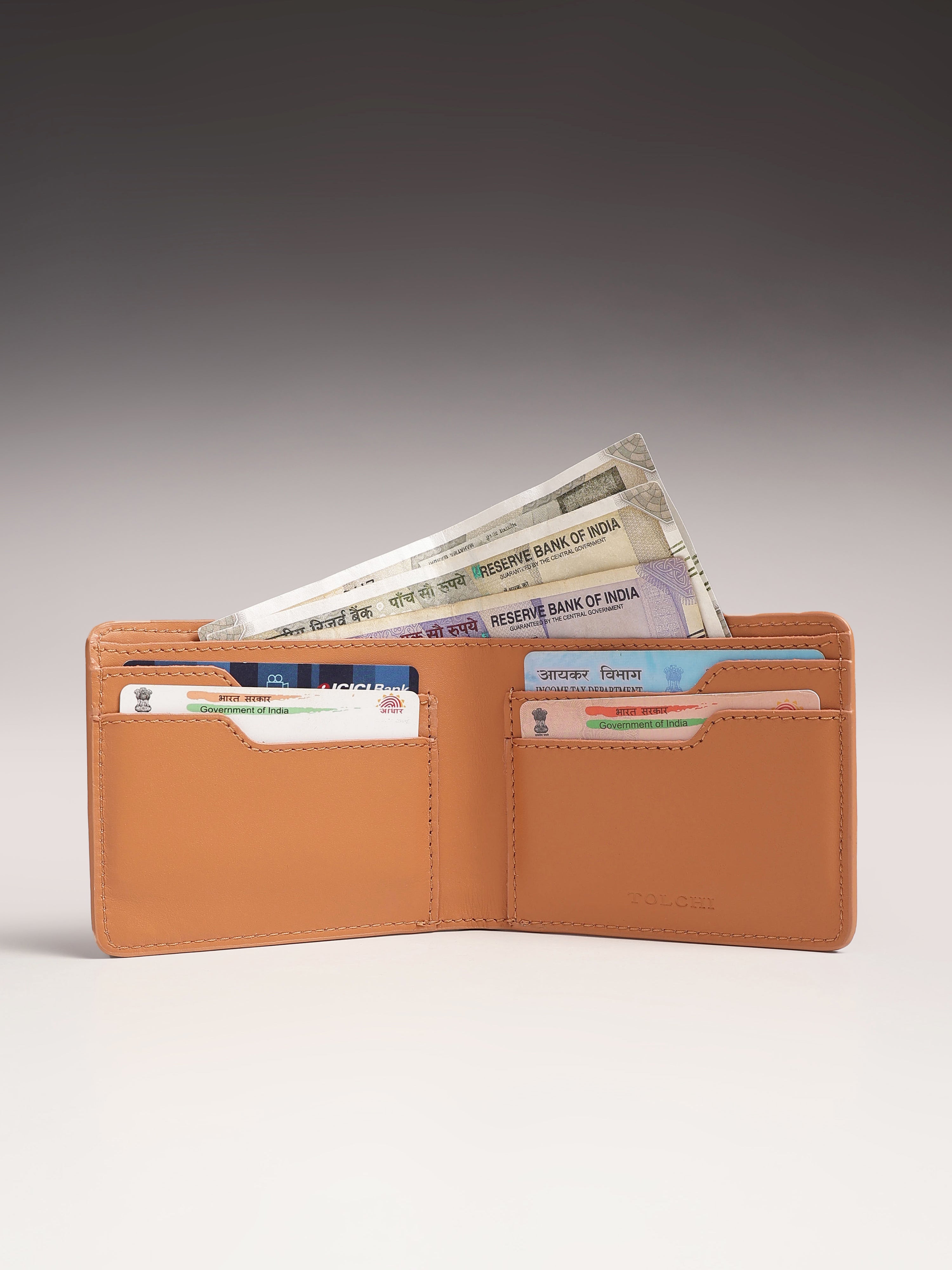 Tolchi Contour Wallet - Caramel Brown
