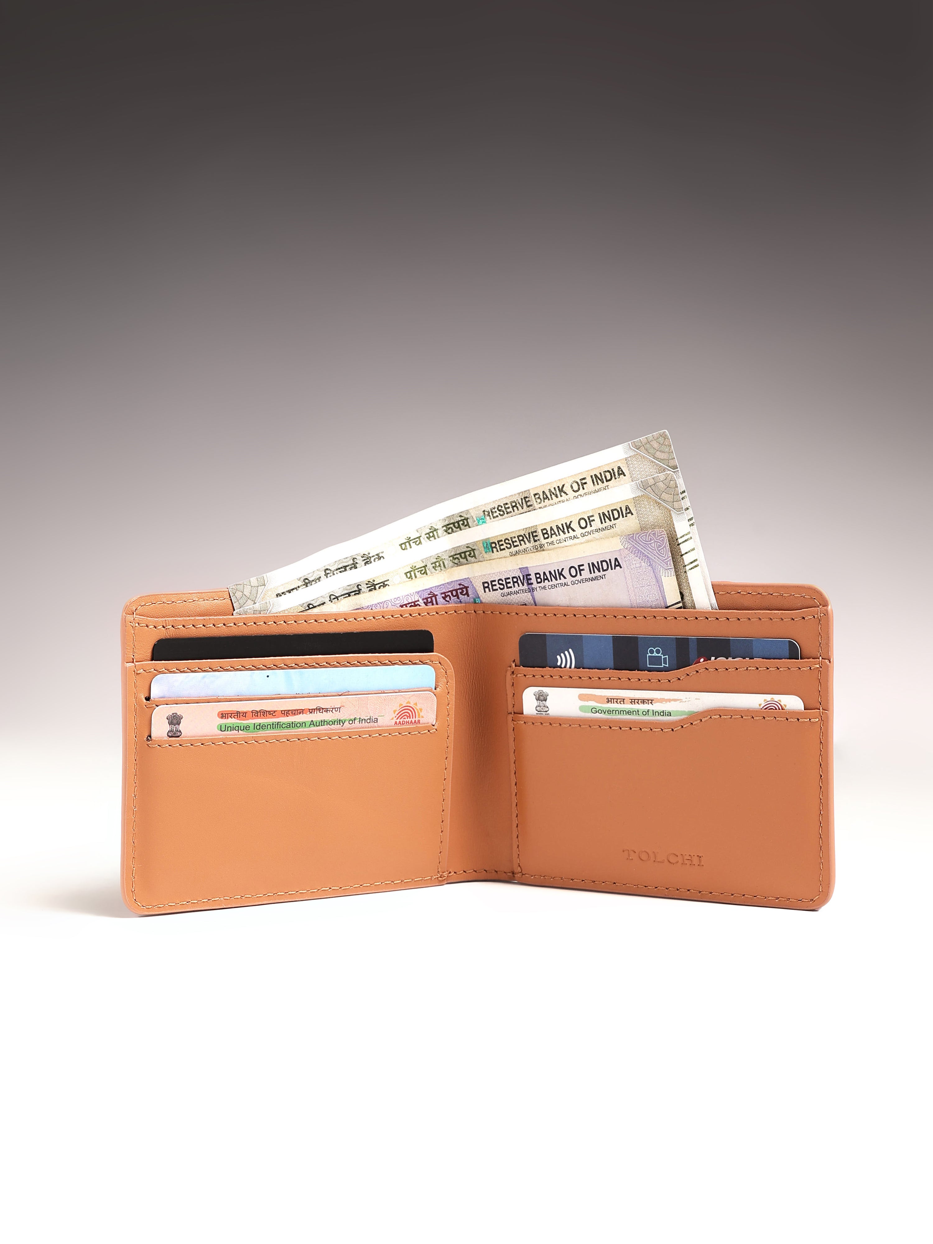Tolchi Edge Wallet - Caramel Brown