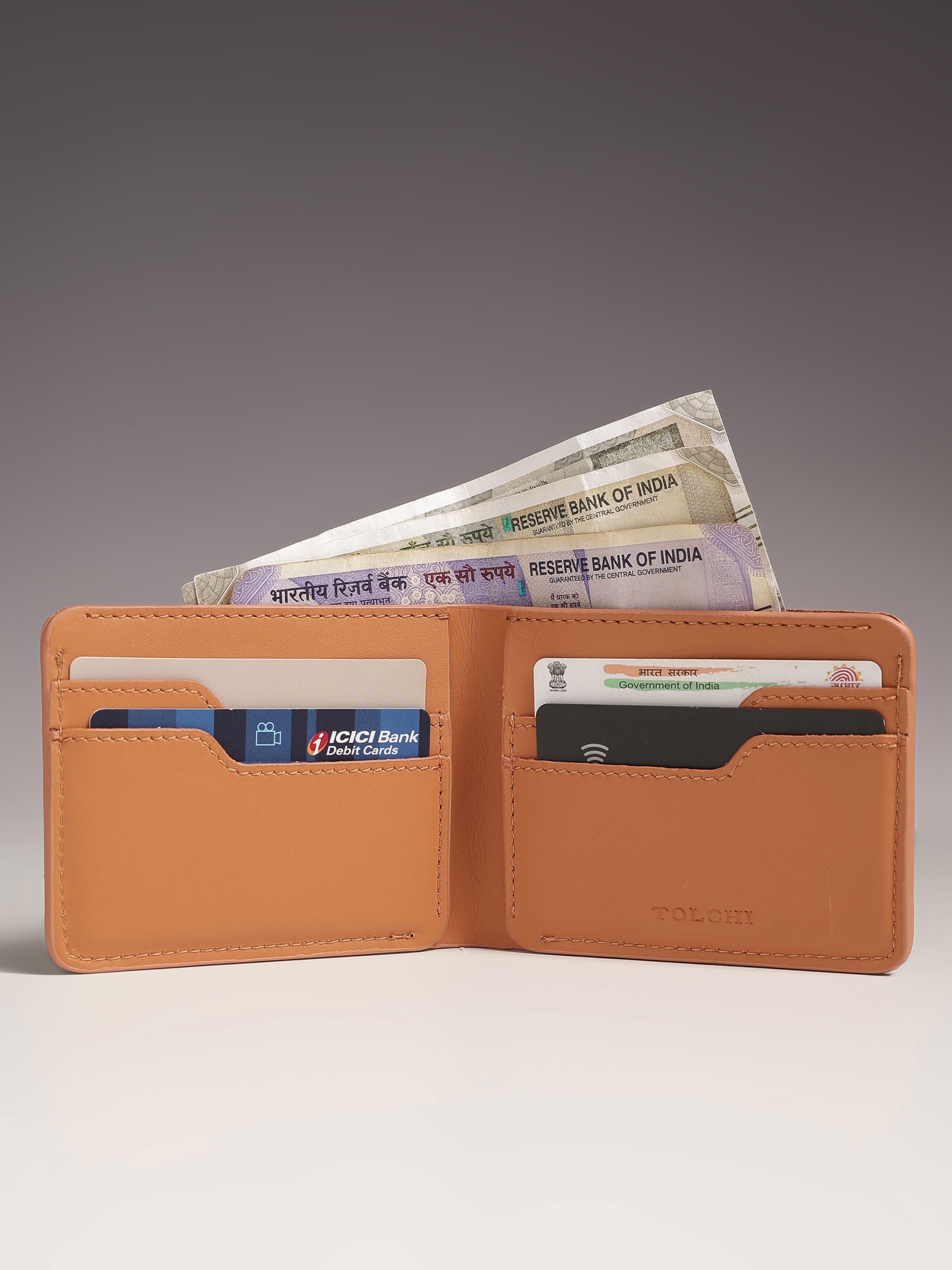 Tolchi Facet Wallet - Caramel Brown