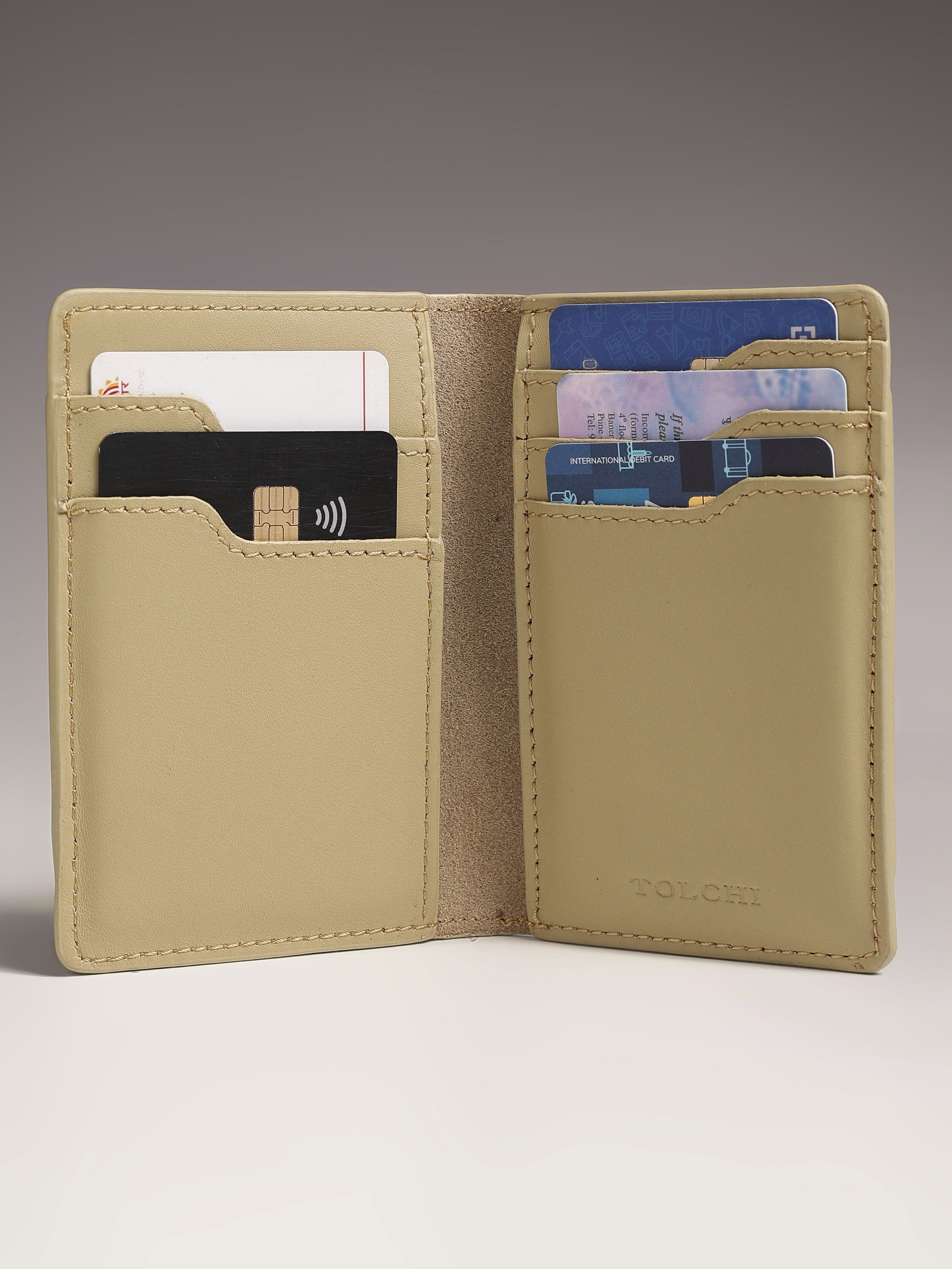 Tolchi Strata Cardholder_Sandstone