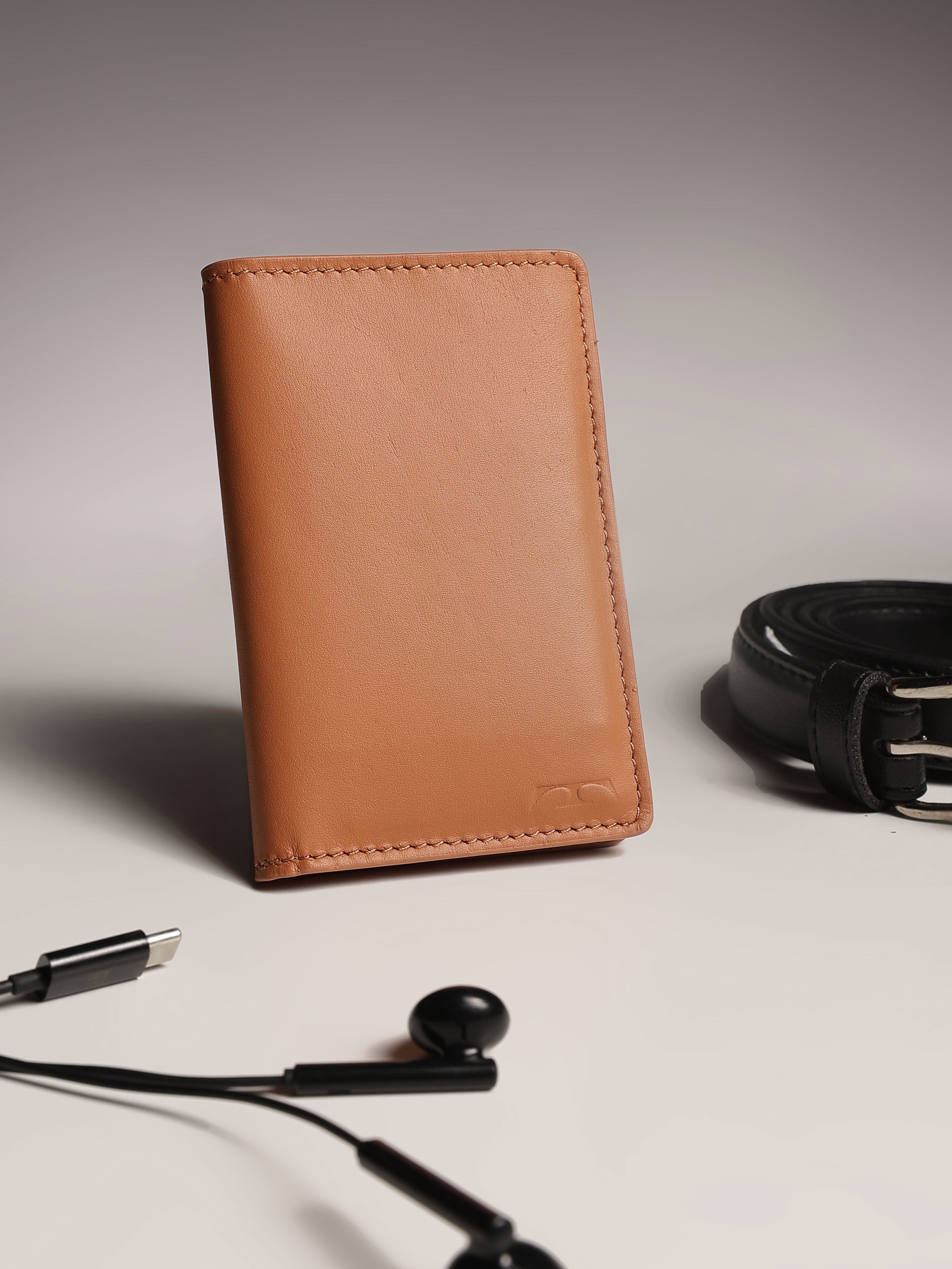 Tolchi Linea Cardholder - Caramel Brown