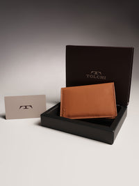 Tolchi Linea Cardholder - Caramel Brown