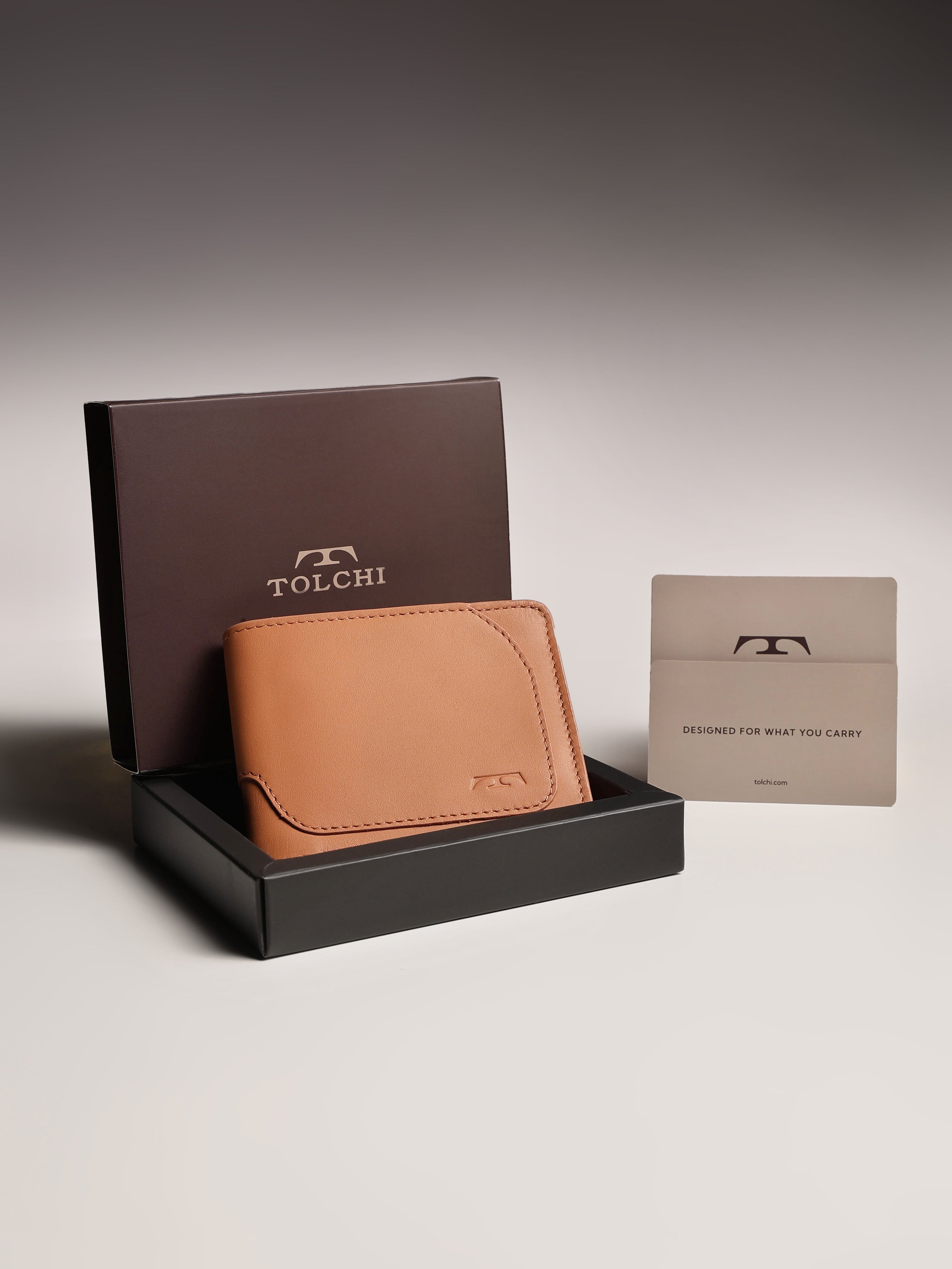 Tolchi Contour Wallet - Caramel Brown