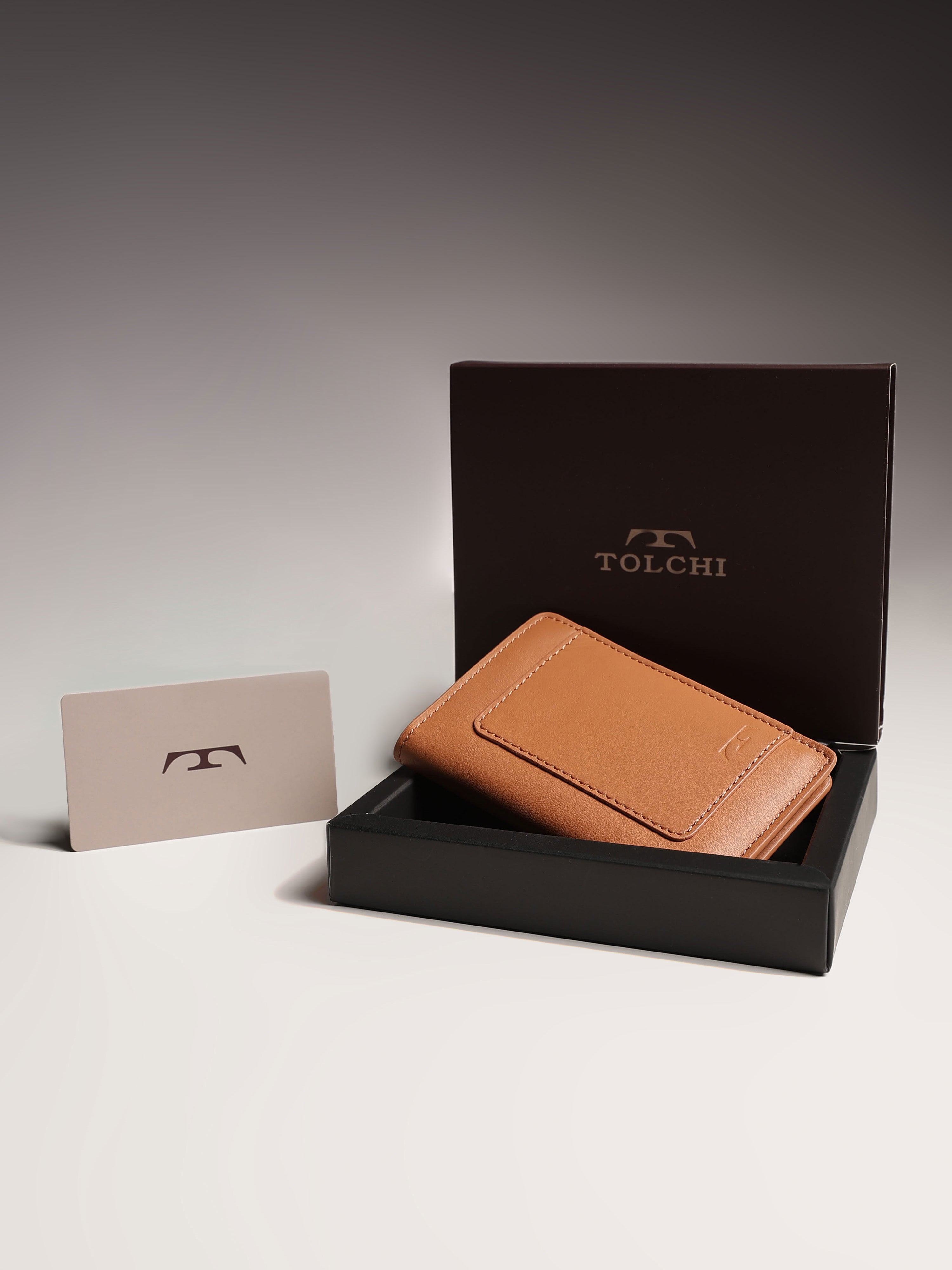 Tolchi Strata Cardholder_Caramel Brown