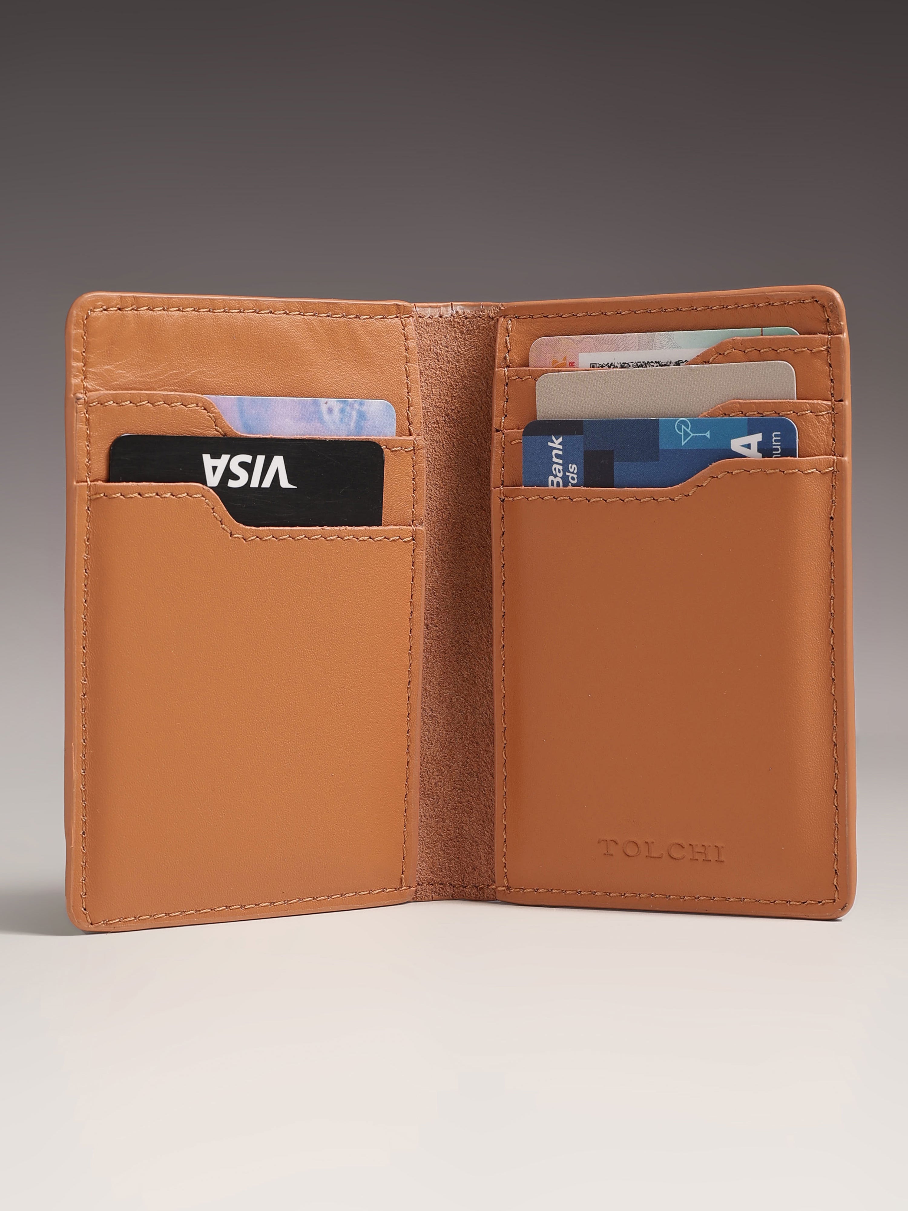 Tolchi Strata Cardholder_Caramel Brown